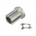 ADAPTOR - 826074Q1 (826074Q1) ADAPTOR for Mercury, Mercruiser, Force or Mariner - Mercury Marine 826074Q1 Flo-Torq II Drive Sleeve Adapter. Adapts Mercury and Quicksilver propellers for use with Mercury engines and drives plus other OEM engines and drives. For use with Mercury and Quicksilver Flo-Torq II Delrin drive sleeves. Mates to the Flo-Torq II drive sleeve inside the propeller inner hub. Do not operate your engine or drive without all propeller hardware in place and secure. To aid future propeller removal, grease prop shaft splines with Mercury 2-4-C or Mercury Special Lube 101. Flo-Torq II drive sleeve adapter 826074Q1 is for use on 40 hp Mercury Bigfoot through 250 hp standard gearcase Mercury and Mariner outboards, MerCruiser Alpha One and Bravo One stern drives, 75 hp through 225 hp Honda outboards, 90 hp through 140 hp Suzuki 4-stroke outboards, 40 hp through 140 hp Tohatsu/Nissan and 50 hp through 225 hp Yamaha outboards.See your owner's manual for installation instructions, the Flo-Torq hub, thrust washers and prop nut part numbers to best fit your engine or drive. The Quicksilver brand is the leader in delivering uncompromising engine oils, parts and accessories to the marine industry for over 65 years. Quicksilver is the premier supplier of Mercury Marine Original Equipment replacement engine parts, oils, and accessories, but also works to serve all Original Equipment brands in the marine and powersports industries. It has earned a loyal following by providing the highest quality products that are tested through some of the most rigorous environments and testing procedures. No aftermarket company comes close to the level of research and design as Quicksilver; buying Quicksilver is buying performance, protection and peace of mind. ADAPTOR - 826074Q1 (826074Q1) ADAPTOR for Mercury, Mercruiser, Force or Mariner - Mercury Marine 826074Q1 Flo-Torq II Drive Sleeve Adapter. Adapts Mercury and Quicksilver propellers for use with Mercury engines and drives plus other OEM engines and drives. For use with Mercury and Quicksilver Flo-Torq II Delrin drive sleeves. Mates to the Flo-Torq II drive sleeve inside the propeller inner hub. Do not operate your engine or drive without all propeller hardware in place and secure. To aid future propeller removal, grease prop shaft splines with Mercury 2-4-C or Mercury Special Lube 101. Flo-Torq II drive sleeve adapter 826074Q1 is for use on 40 hp Mercury Bigfoot through 250 hp standard gearcase Mercury and Mariner outboards, MerCruiser Alpha One and Bravo One stern drives, 75 hp through 225 hp Honda outboards, 90 hp through 140 hp Suzuki 4-stroke outboards, 40 hp through 140 hp Tohatsu/Nissan and 50 hp through 225 hp Yamaha outboards.See your owner's manual for installation instructions, the Flo-Torq hub, thrust washers and prop nut part numbers to best fit your engine or drive. The Quicksilver brand is the leader in delivering uncompromising engine oils, parts and accessories to the marine industry for over 65 years. Quicksilver is the premier supplier of Mercury Marine Original Equipment replacement engine parts, oils, and accessories, but also works to serve all Original Equipment brands in the marine and powersports industries. It has earned a loyal following by providing the highest quality products that are tested through some of the most rigorous environments and testing procedures. No aftermarket company comes close to the level of research and design as Quicksilver; buying Quicksilver is buying performance, protection and peace of mind.